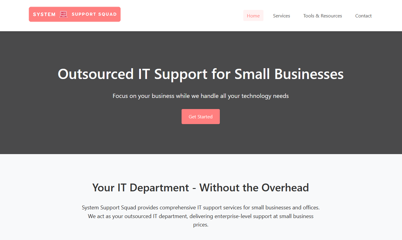 System Support Squad Website